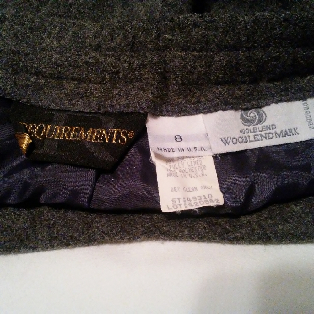 VTG Requirements Wool Pencil Skirt Women's Sz 8 - Picture 4 of 7